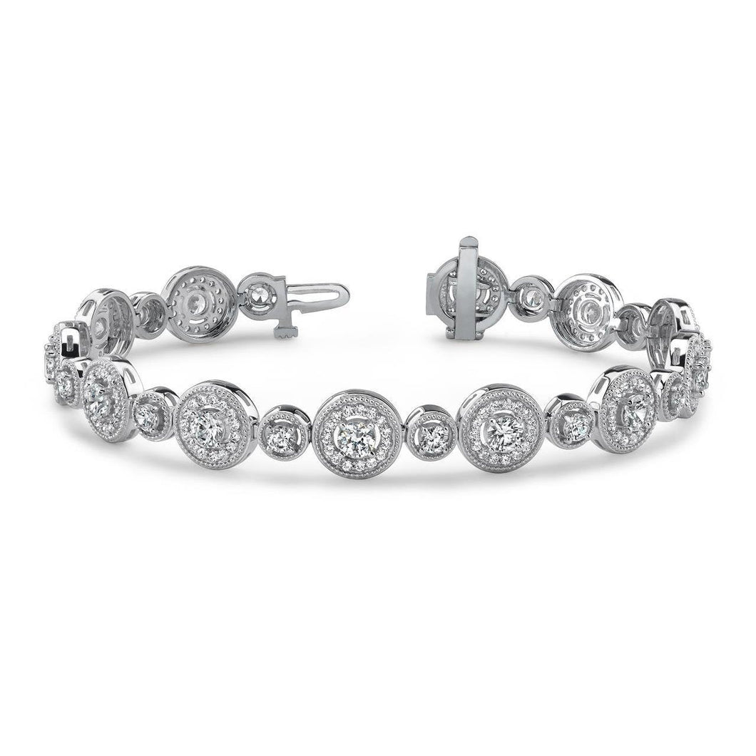 Cirkel diamanten armband witgouden sieraden rond 11.50 Ct - harrychadent.nl