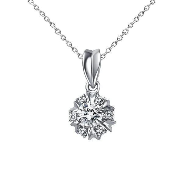 Cirkelvorm vrouwen hanger ketting 2.10 karaat ronde geslepen diamanten - harrychadent.nl