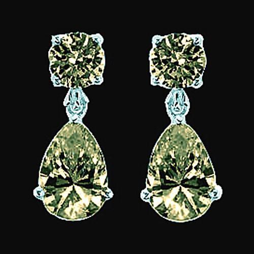 Cognac Diamanten Dangle Oorbellen 2.50 Karaat Fancy Color - harrychadent.nl