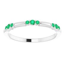 Afbeelding in Gallery-weergave laden, Colombiaanse groene smaragden 0,60 karaats band dames sieraden - harrychadent.nl
