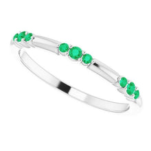 Afbeelding in Gallery-weergave laden, Colombiaanse groene smaragden 0,60 karaats band dames sieraden - harrychadent.nl
