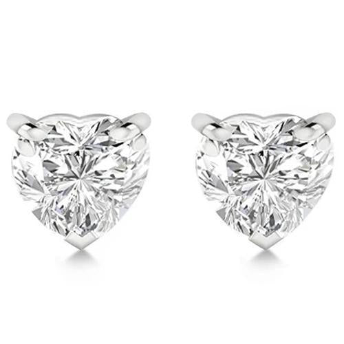 Dames 2 karaat hart geslepen diamanten oorknopjes massief wit goud 14K - harrychadent.nl
