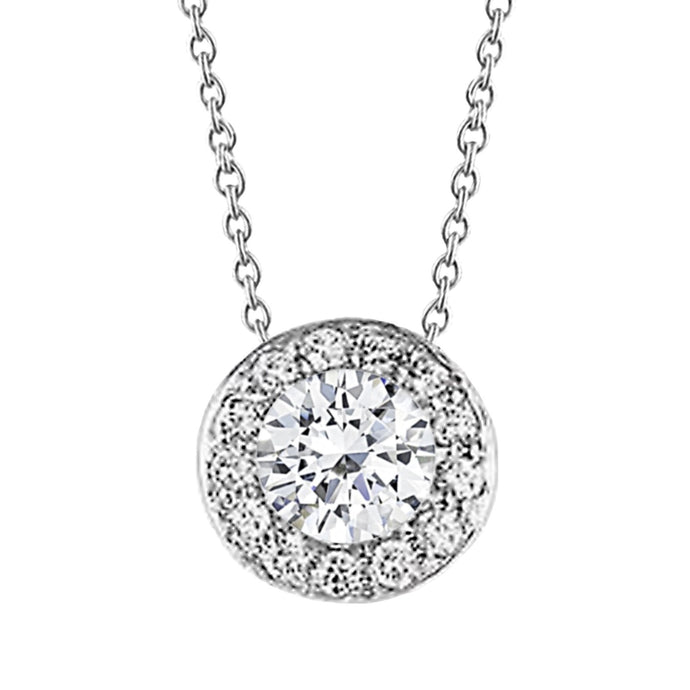 Dames 2.5 karaat prachtige diamanten hanger ketting wit goud 14K - harrychadent.nl