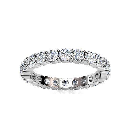 Dames Diamond Eternity Engagement Band 2.20 karaat wit goud 14K - harrychadent.nl