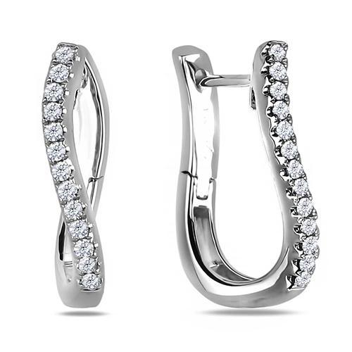 Dames Diamond Hoop Earring Solid White Gold Fine Jewelry 3.10 karaat - harrychadent.nl