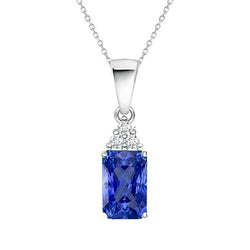 Dames Fancy hanger stralende Sri Lankaanse saffier & diamant 1,75 karaat