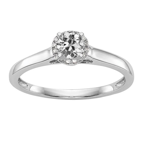 Dames Halo Ring Round Old Mine Cut Diamond 1,75 karaat gouden sieraden - harrychadent.nl