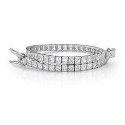 Dames Princess Cut 12,10 karaat diamanten tennis fijne armband sieraden
