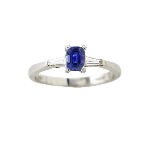Dames Three Stone Anniversary Ring Emerald Ceylon Sapphire 1,75 karaat - harrychadent.nl