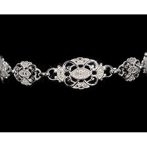 Dames armband 5 karaat diamant witte sieraden 14K - harrychadent.nl