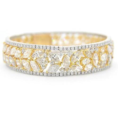 Dames diamanten armband 40,50 karaat tweekleurig goud 14K Prong sieraden - harrychadent.nl