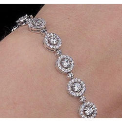 Dames diamanten armband 7 karaat Prong Set sieraden Nieuw