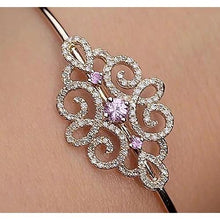 Afbeelding in Gallery-weergave laden, Dames diamanten armband roze saffier 5 karaat geel goud 14K - harrychadent.nl
