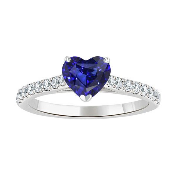 Dames diamanten sieraden gouden saffier ring kathedraal instelling 2,50 karaat - harrychadent.nl