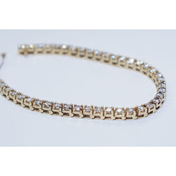 Dames Tennisarmband met uit de a aarde gewonnen diamanten 5 karaat Geelgoud Fijne Sieraden Nieuw