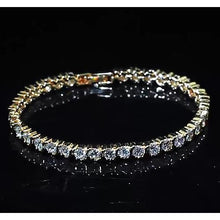 Afbeelding in Gallery-weergave laden, Dames diamanten tennisarmband 8 karaat geel goud 14K sieraden - harrychadent.nl
