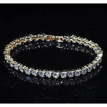 Afbeelding in Gallery-weergave laden, Dames diamanten tennisarmband 8 karaat geel goud 14K sieraden - harrychadent.nl
