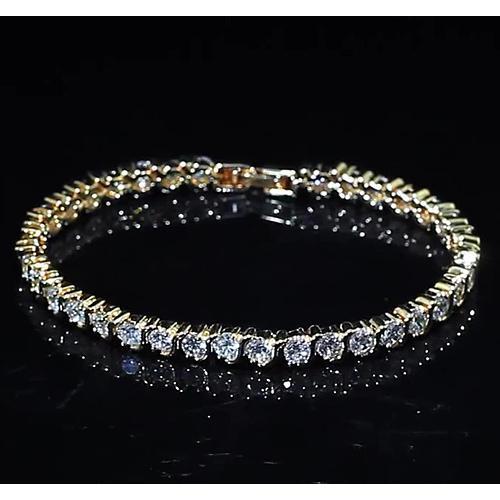 Dames diamanten tennisarmband 8 karaat geel goud 14K sieraden - harrychadent.nl
