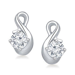 Dames drop oorbellen 2,60 ct ronde briljant geslepen diamanten wit goud