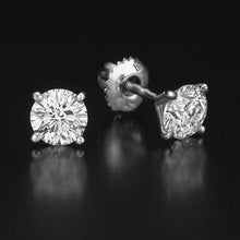 Afbeelding in Gallery-weergave laden, Dames oorknopjes 3 kt ronde briljant geslepen diamanten wit goud - harrychadent.nl
