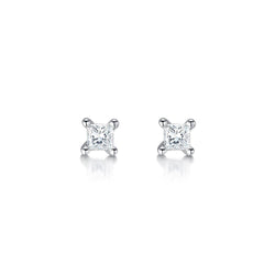 Dames oorknopjes set 2.20 ct ronde diamanten witgoud