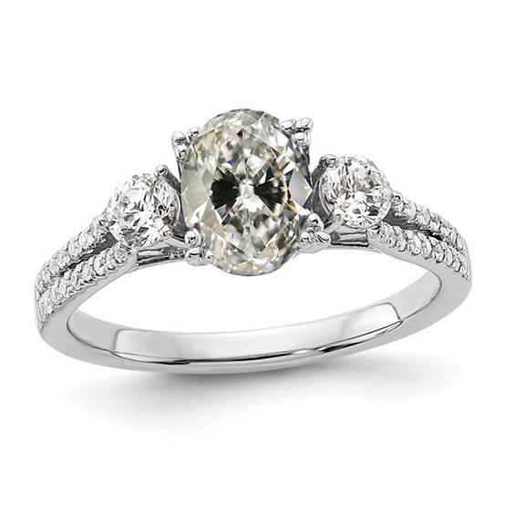 Dames ovale oude mijn geslepen diamanten trouwring 5,50 karaat sieraden - harrychadent.nl