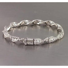 Afbeelding in Gallery-weergave laden, Dames ronde diamanten armband 8 karaat sieraden Nieuw - harrychadent.nl
