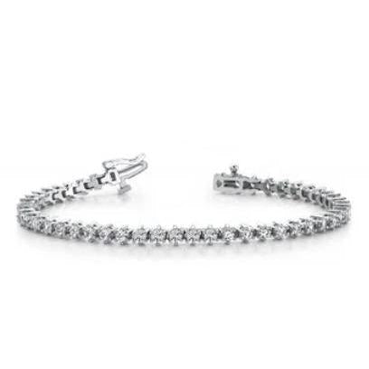 Dames ronde diamanten tennisarmband 8,16 karaat witgoud 14K - harrychadent.nl