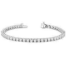 Dames ronde geslepen diamanten tennisarmband massief wit goud 14K 7,20 Ct - harrychadent.nl