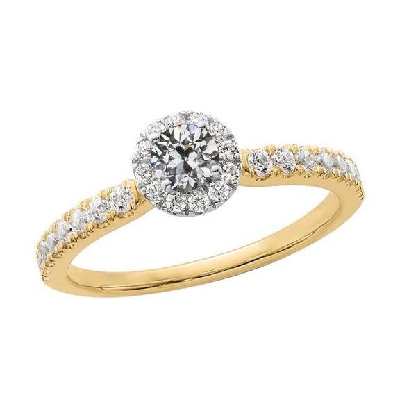 Dames sieraden Halo oude mijn geslepen diamanten ring Fishtail set 2,75 karaat - harrychadent.nl