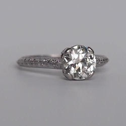 Dames solitaire ring ronde oude mijn geslepen diamant 1,75 karaat sieraden