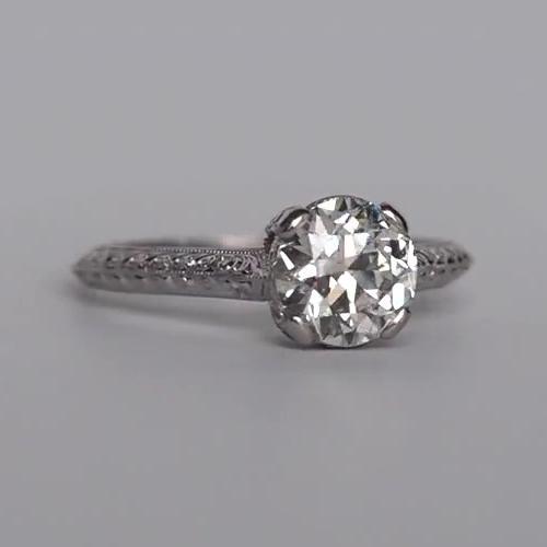 Dames solitaire ring ronde oude mijn geslepen diamant 1,75 karaat sieraden - harrychadent.nl