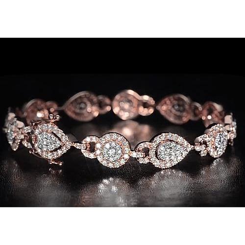 Dames tennisarmband 10 karaat diamanten roségouden sieraden - harrychadent.nl