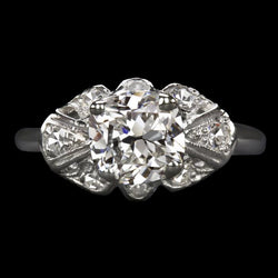 Dames verlovingsring kussen Old Miner Diamond 6 karaat 14K goud