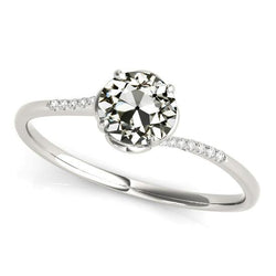 Dames verlovingsring rond oud geslepen diamant 2,50 karaat