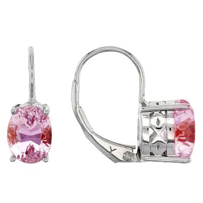 Dames witgoud 14K oorringen 24 kt roze Kunzite - harrychadent.nl