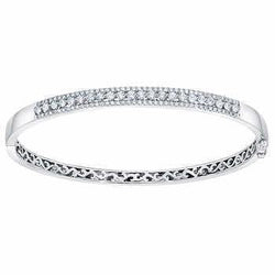 Dames Armband Sieraden 3 Karaat Wit Goud Ronde Echt Diamant