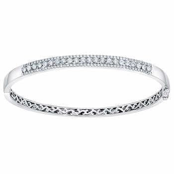 Dames Armband Sieraden 3 Karaat Wit Goud Ronde Echt Diamant