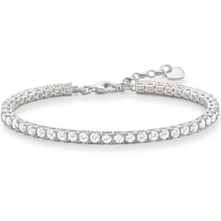 Dames Armband Wit Goud 14K 6,75 Ct. Prong Setting Ronde Echt Diamanten