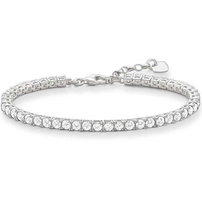 Dames Armband Wit Goud 14K 6,75 Ct. Prong Setting Ronde Echt Diamanten