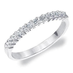 Dames Echt Diamanten Huwelijksverjaardag Band 0,90 Karaat Wit Goud 14K