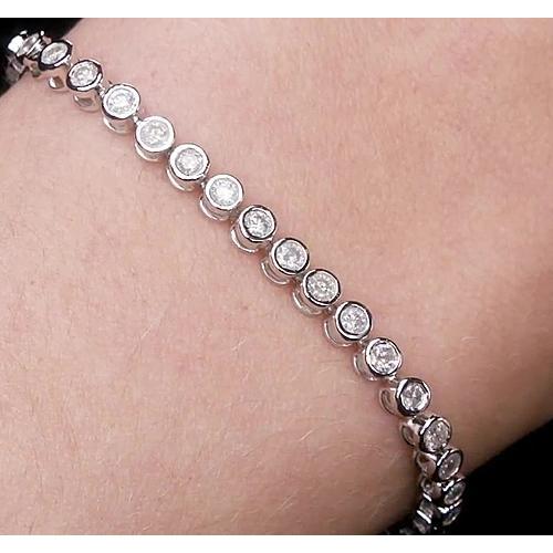 Dames Echt Diamanten Tennisarmband Bezel set 4 karaat Sieraden Nieuw - harrychadent.nl