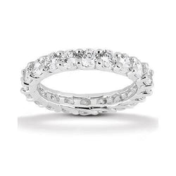 Dames Echt Diamanten Verloving Eeuwigheid Band 3 Karaat