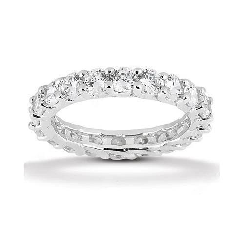 Dames Echt Diamanten Verloving Eeuwigheid Band 3 Karaat