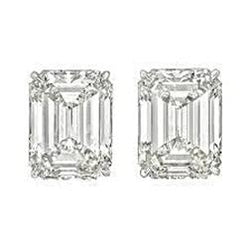 Dames Emerald Cut Echt Diamant Stud Oorbellen 2 Karaat Witgoud