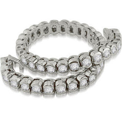 Dames Prachtige Ronde Kastzetting 8.60 Karaat Natuurlijke uit de aarde gewonnen Diamanten Tennisarmband