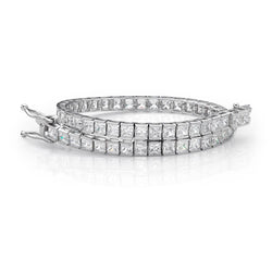 Dames Prinsesslijpsel 12.10 Karaat Natuurlijk Diamanten Tennis Fijne Armband Sieraden