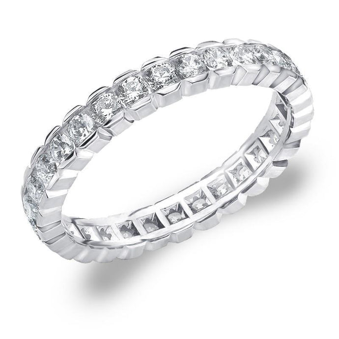 Dames Ronde Echt Diamanten Trouwring 1,40 Karaat 14K Witgoud - harrychadent.nl