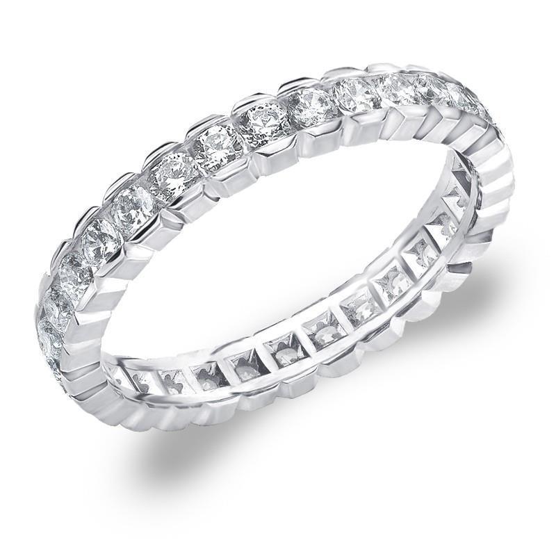 Dames Ronde Echt Diamanten Trouwring 1,40 Karaat 14K Witgoud - harrychadent.nl