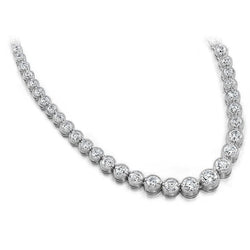 Dames Tenniscollier 10 Karaat Natuurlijke Diamanten Goud Wit